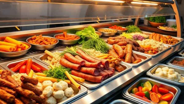 Delicious buffet selection at Nashville restaurants.