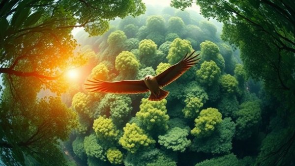 AI advancements in interactive world generation depicted through digital lens view.