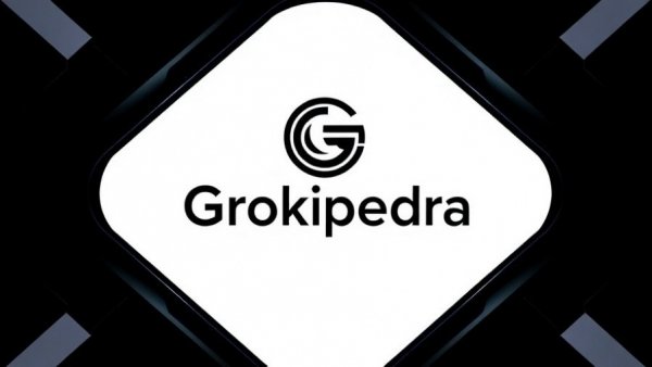 Grokipedia branding logo in sleek modern design.