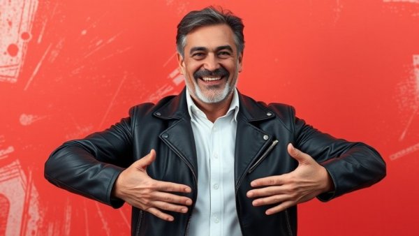 Smiling man presenting on a red background, Nvidia OpenAI investment discussion.