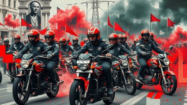 Iran's longest internet blackout symbolism in abstract collage art.