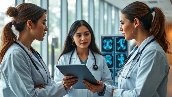 Doctors analyzing medical scans emphasizing cloud cost optimization in healthcare.