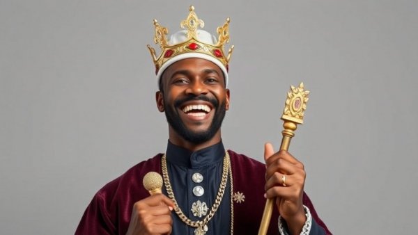 Zulu Social Aid & Pleasure Club member New Orleans in regal attire.