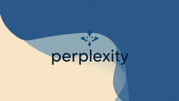 Perplexity logo on geometric background symbolizing trust.