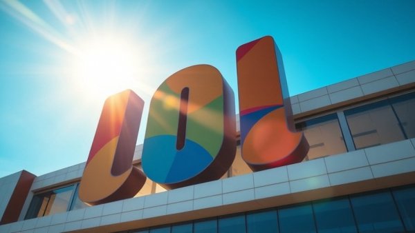 Colorful logo basking in sunlight, representing future technology.