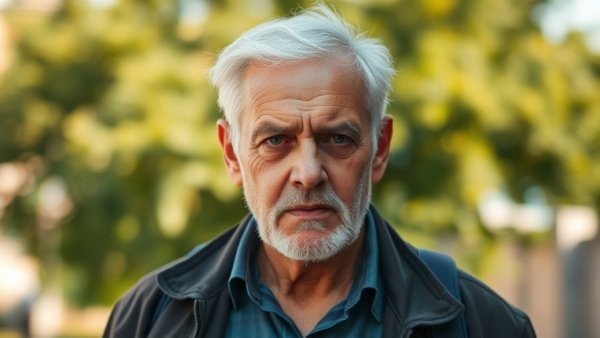 Focused older man outside Halt Anthropic AI Technology Use