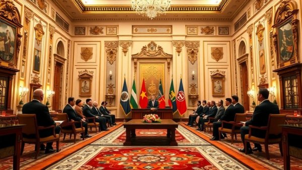 Formal meeting discussing AI data center energy costs in a prestigious setting.