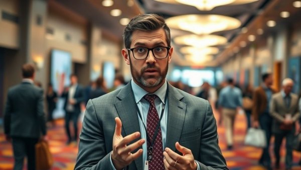 Business professional discussing hybrid cloud strategy in healthcare.
