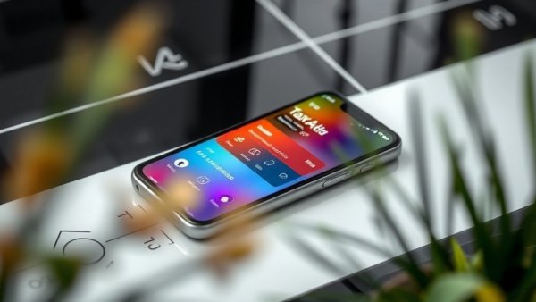 Smartphone with Gemini task automation app on stylish tile surface.