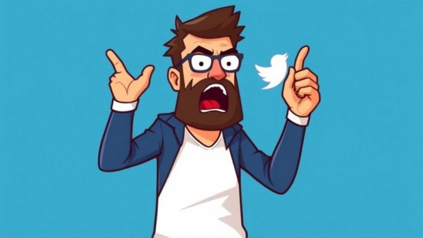 Satirical illustration of influence in technology and social media.