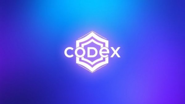 Codex AI tools logo on blue and purple gradient background