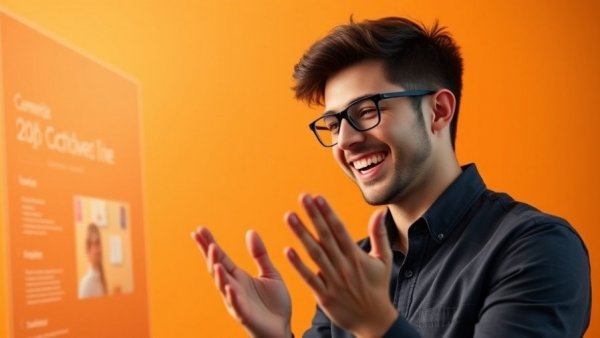 AI creativity in cowork project interface with smiling man