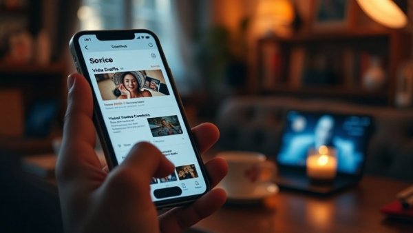OpenAI Sora app interface on phone and laptop in use, highlighting creators' workspace.