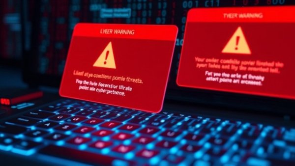 Digital warning screens with exclamation marks; Nvidia GPU Rowhammer attacks concept.