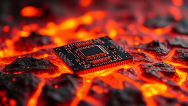 Heat-resistant memory device on molten lava.