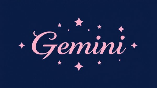 Gemini Notebooks logo with pink stars on dark background.