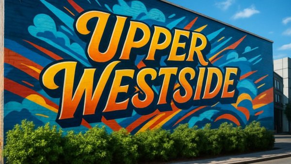 Upper Westside mural with greenery in Atlanta.