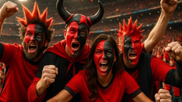 Enthusiastic Georgia G Day 2026 fans in elaborate costumes.