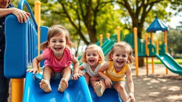 Children sliding at family-friendly park in Charlotte.
