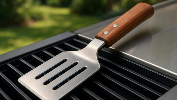 Stainless steel spatula with wooden handle for free grill spatula giveaway Atlanta.
