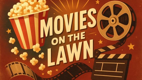 Movies on the Lawn promotional poster, Atlanta free events theme.
