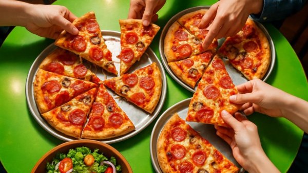 Assorted pizzas and salad at Nashville new restaurant openings.