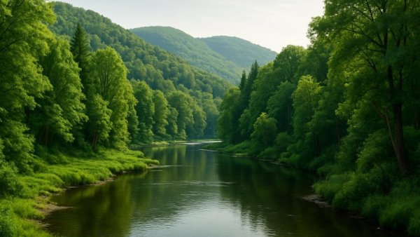 Scenic view of Silver Lake State Park Texas with river and forest