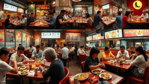 Collage of diners enjoying the best Vietnamese food in Houston.