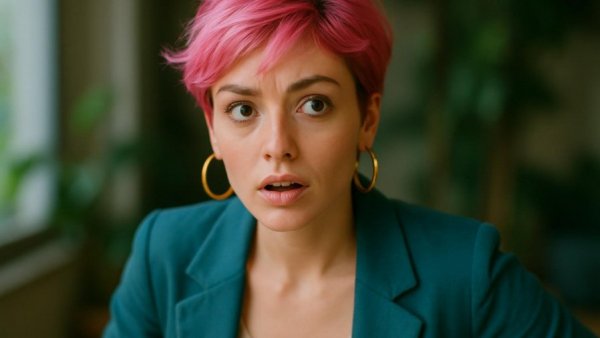 I Love Boosters film scene with stylish woman indoors.