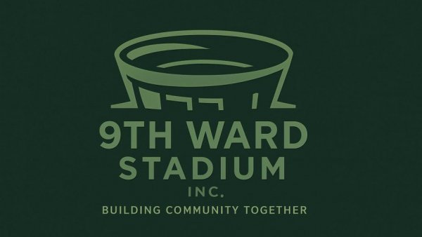 9th Ward Stadium partnerships logo with mission statement.