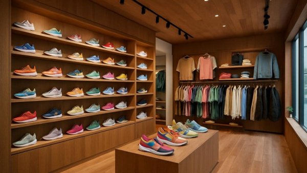 Modern store in Miami Design District with vibrant displays