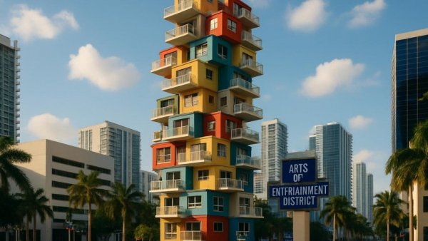 Tower of small condos rising in Arts & Entertainment District