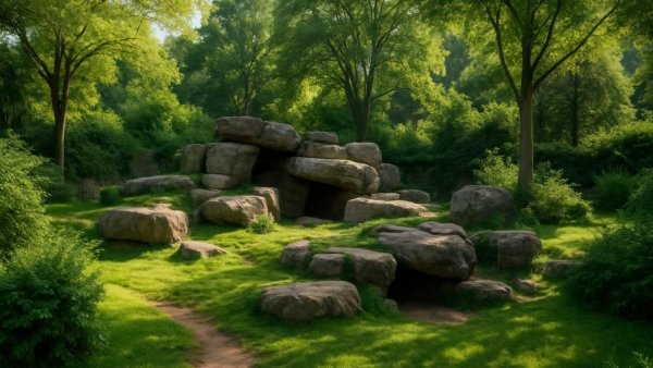 Nashville Zoo events with lush landscape and rock formations