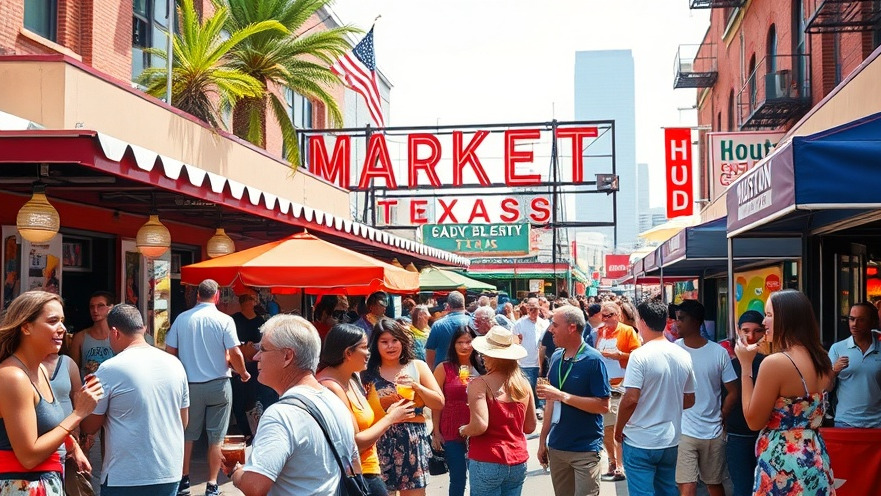 Vibrant outdoor market in Houston, showcasing cheap events and budget activities.