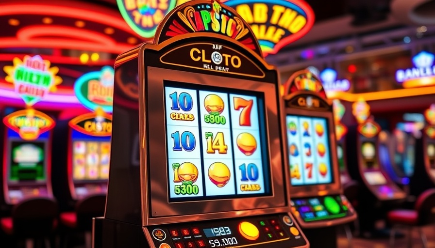 Vibrant slot machine in Las Vegas casino, illustrating gambling habits.