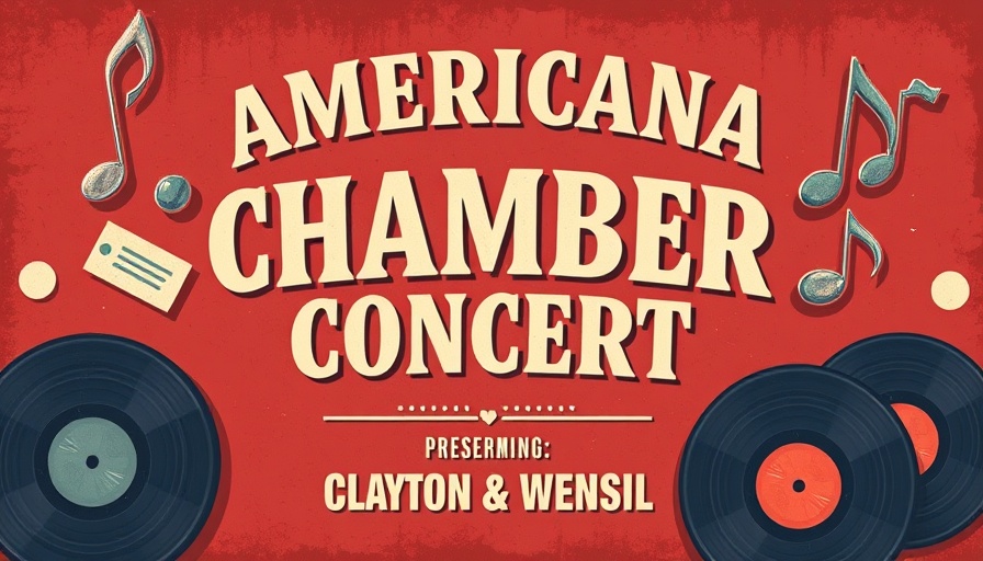 Americana Chamber Concert poster for free events in Charlotte NC.