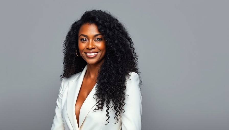 Confident woman with long curly hair in white suit, Woman Evolve Conference Atlanta