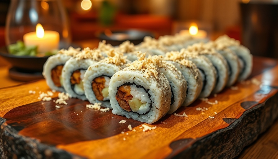 Gourmet sushi rolls at best lunch specials Miami.