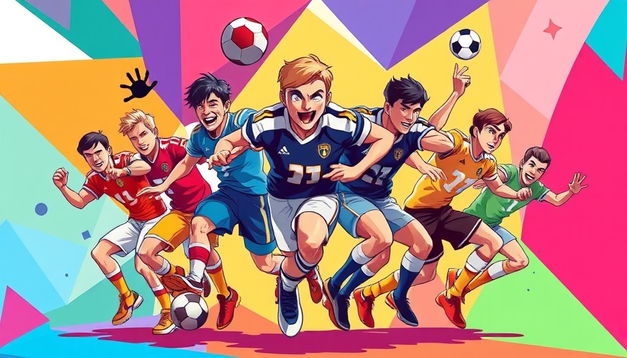 Vibrant illustration of NFL best running backs 2025 with colorful geometric backdrop.