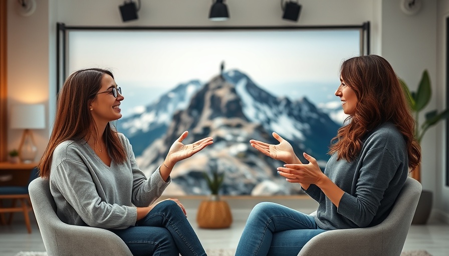Two women discussing 'The Don’t Settle & Do It Now Mindset' in a studio.