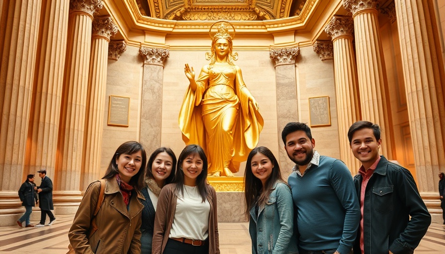 Group enjoying Nashville cultural events in a museum setting.