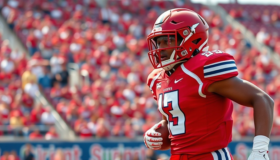 Daniel Calhoun UGA Football Impact: Energetic player in a red jersey.