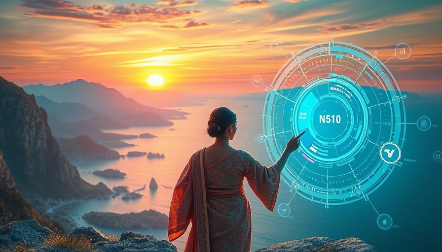 Generative AI transforms feature engineering with a futuristic digital landscape.