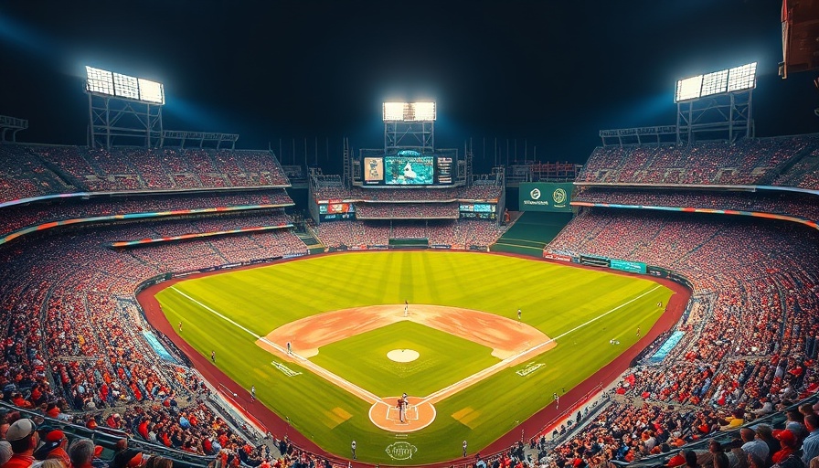 Packed baseball stadium under bright lights during MLB Home Run Derby.