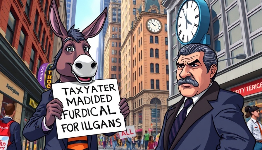 Las Vegas Review-Journal cartoon featuring protest in city.