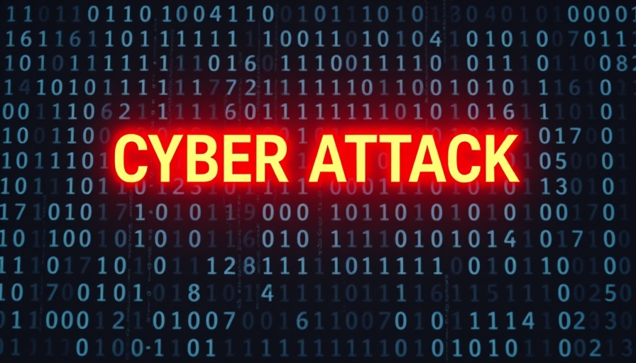 Binary code with 'CYBER ATTACK', highlighting SharePoint vulnerability exploitation.