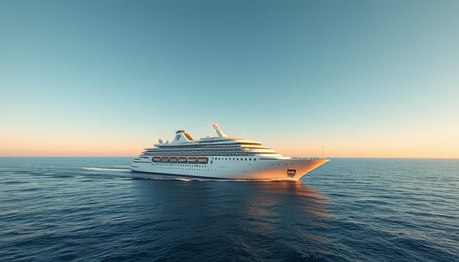 Carnival Cruise Line ship sailing at sunset in open sea.