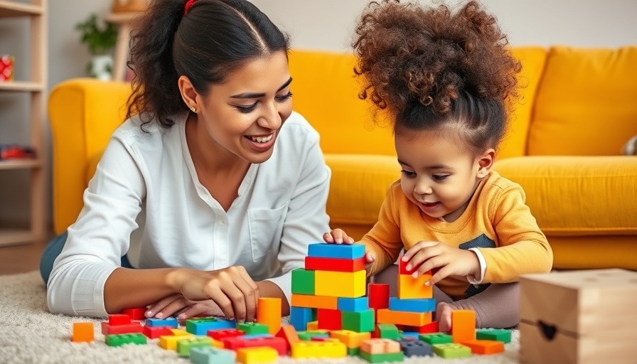 Innovative treatment for autism therapy session with blocks