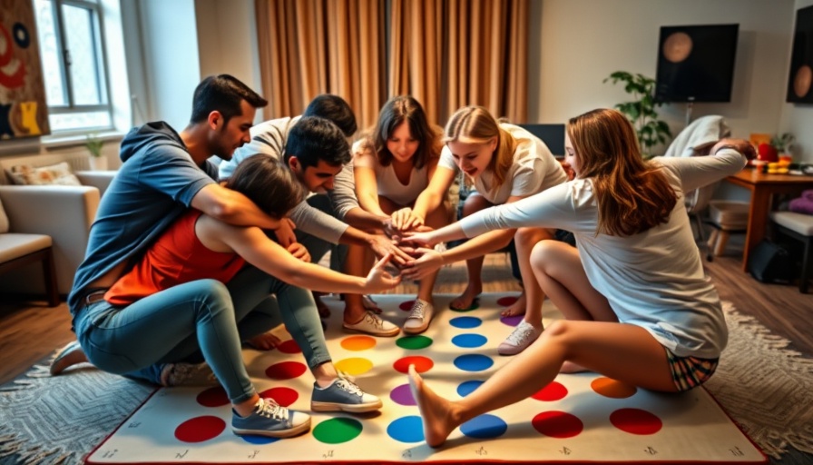 Participants engaging in Twister game at Charlotte Twister Tournament.
