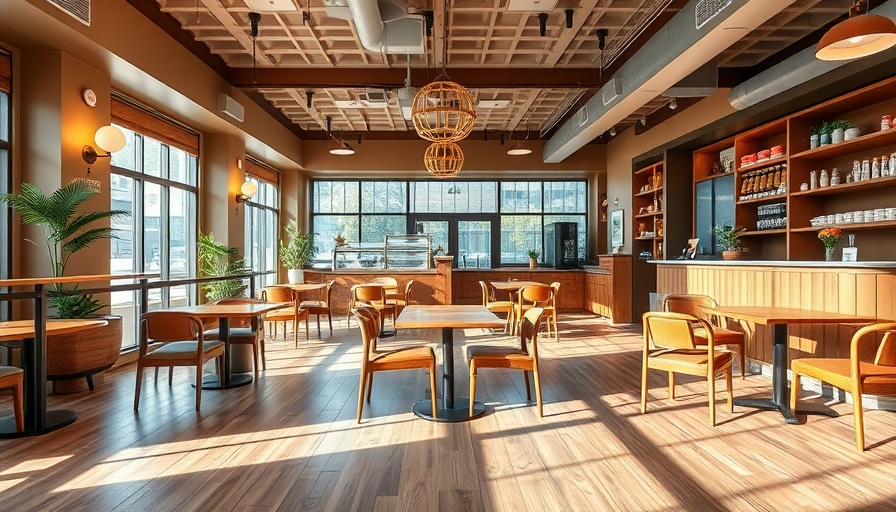 Cozy Congregation Coffee Roasters in New Orleans with empty modern seating.